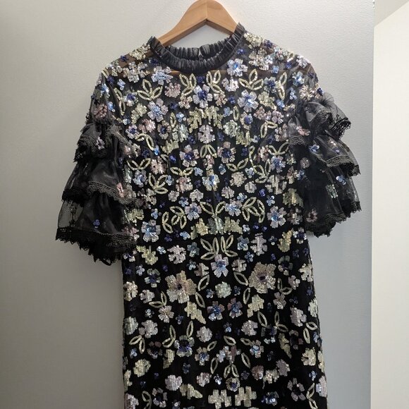 Needle & Thread Meadow Sequin Mini Dress - Picture 1 of 5